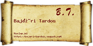 Bajári Tardos névjegykártya